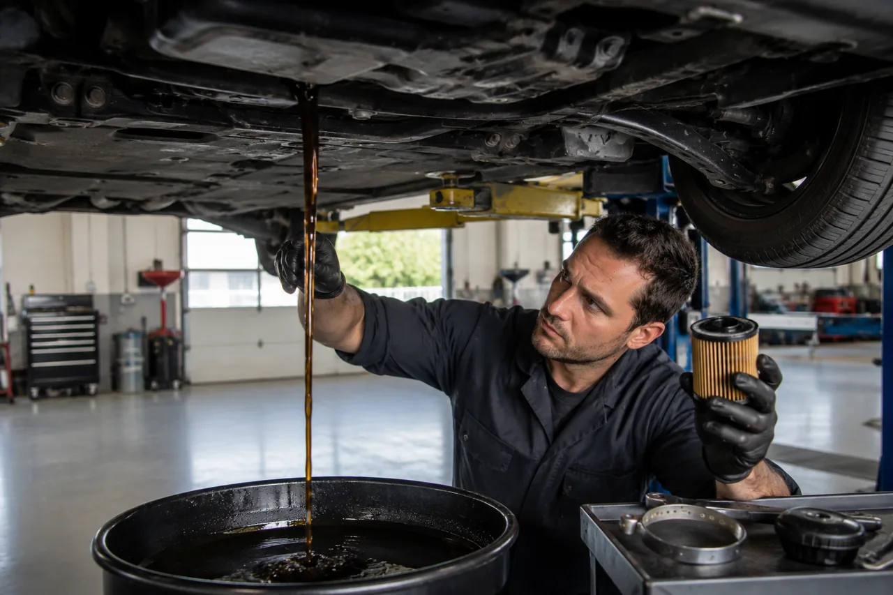 Lube, oil and filter service at Big O Tires North Burnaby