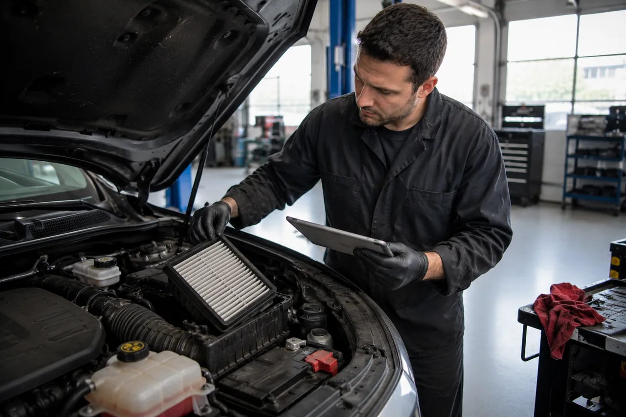 Vehicle diagnostics at Big O Tires North Burnaby